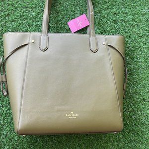 Kate Spade Marti Large Tote Pebbled Leather Enchanted Green
